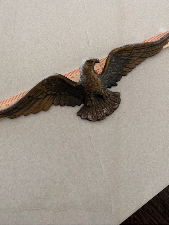 Vintage Other - Vintage Cast Metal Eagle Wall Accent - Brown/Gold Patina